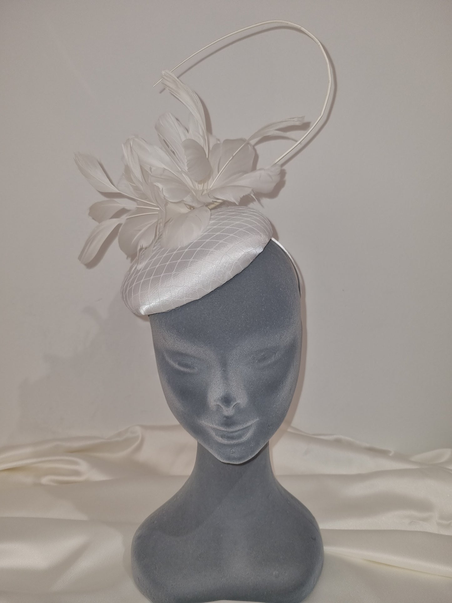 Grey Feather Fascinator