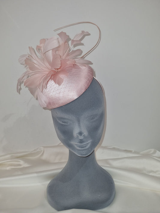 Pink Feather Fascinator