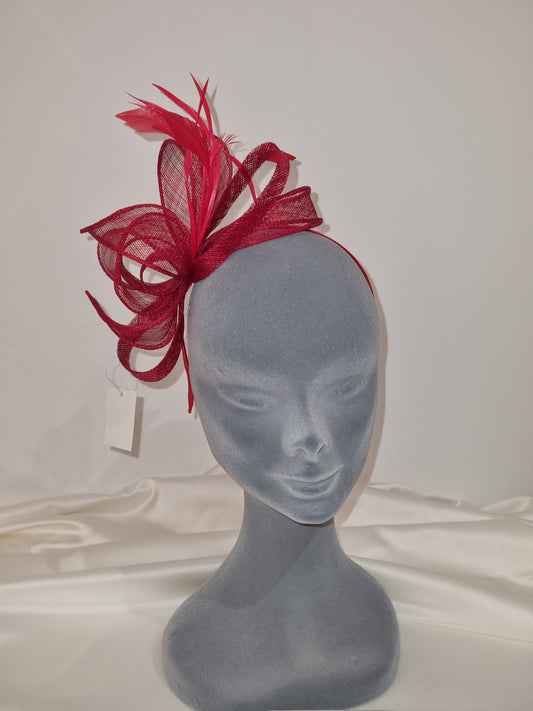 Red Fascinator