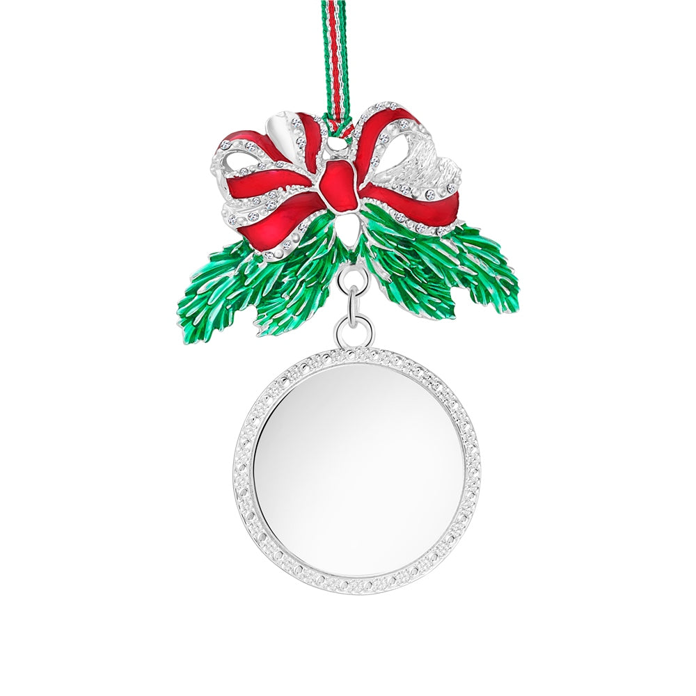 Newbridge Silverware Bow with Pine Leaves Christmas Tree Decoration