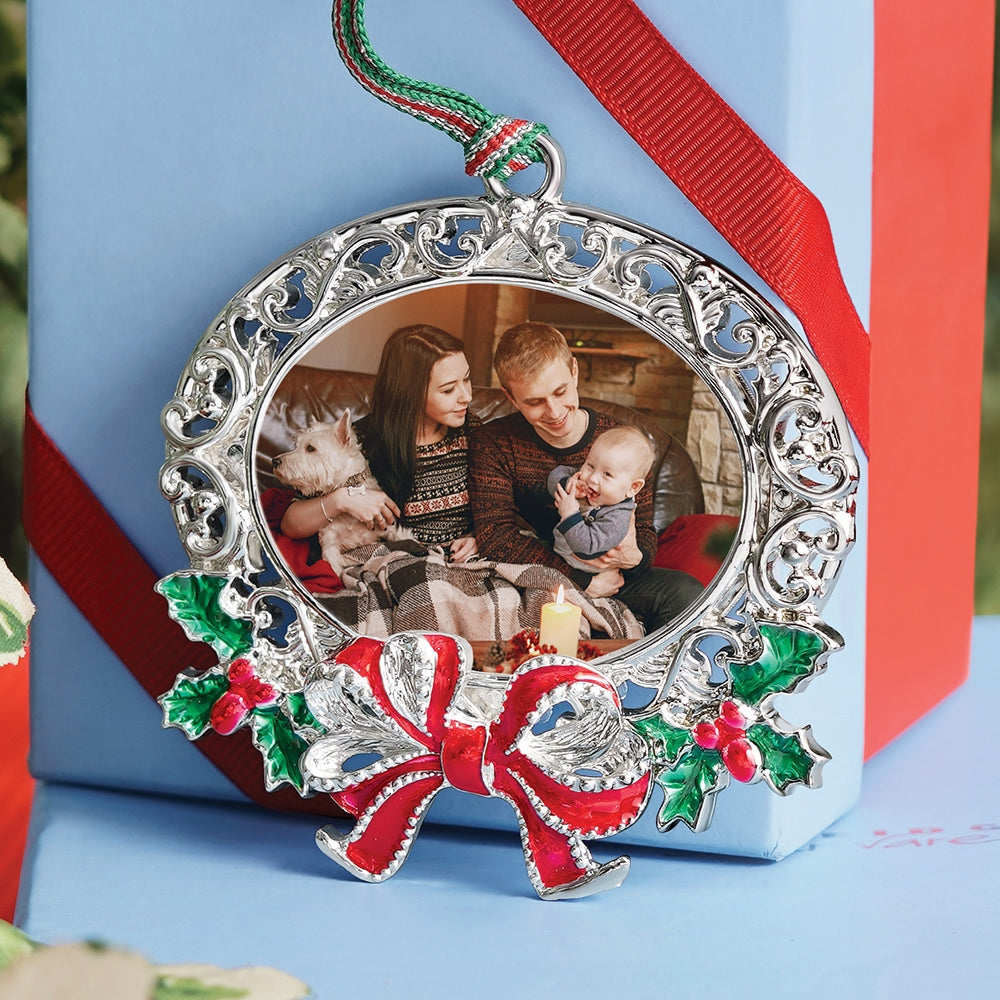 Newbridge Silverware Oval Frame Christmas Tree Decoration