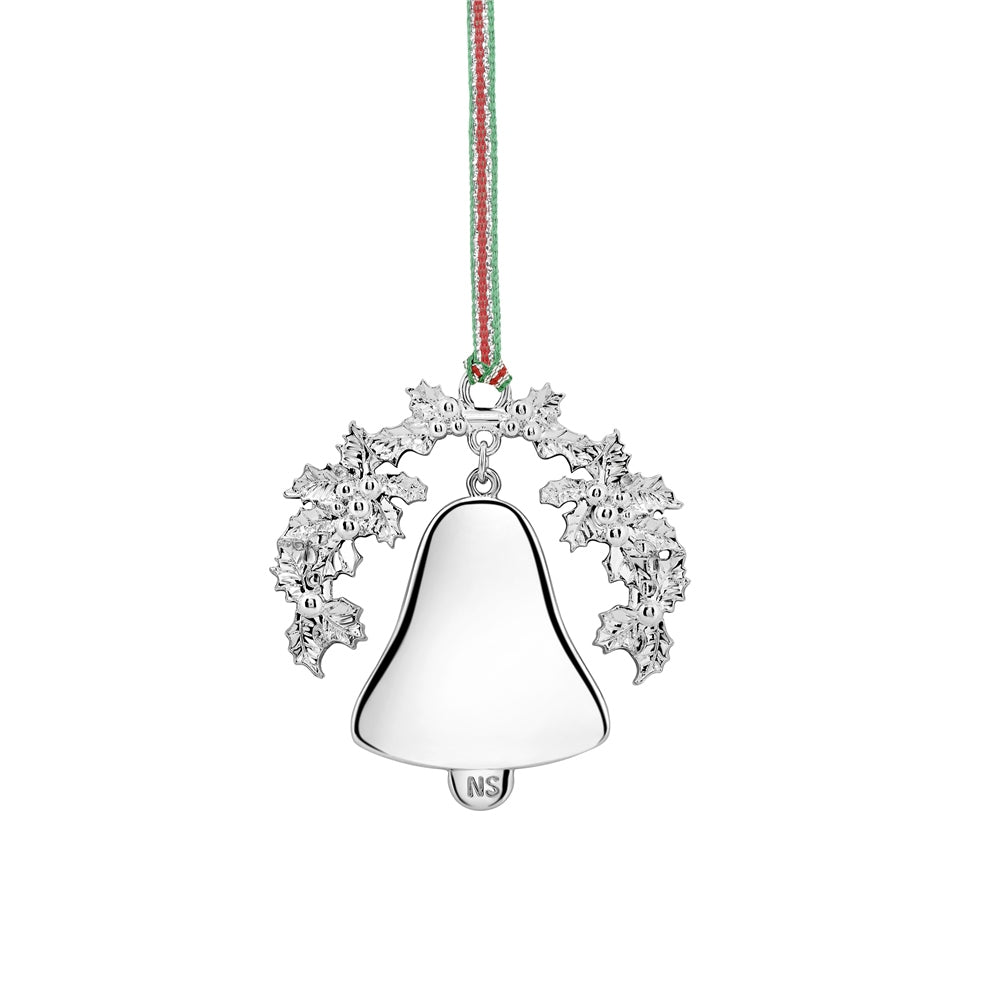 Newbridge Silverware Bell and Holly Christmas Tree Decoration