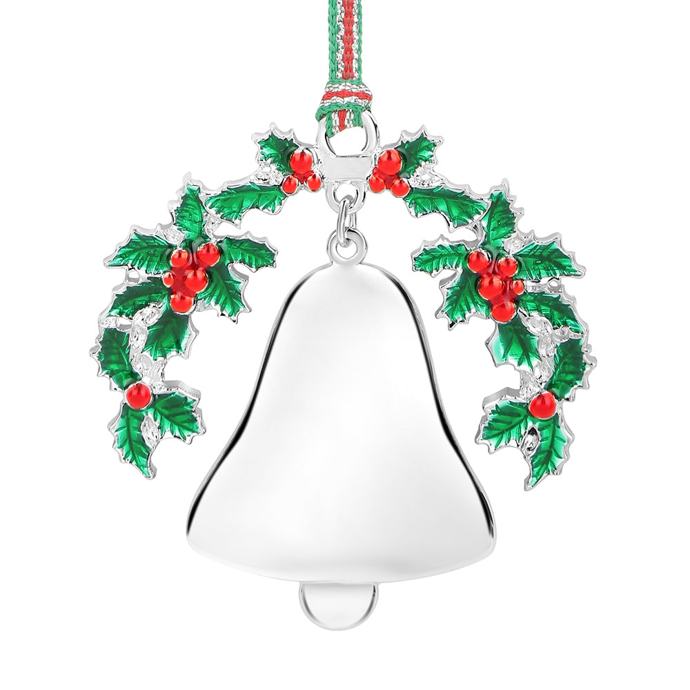 Newbridge Silverware Bell and Holly Christmas Tree Decoration