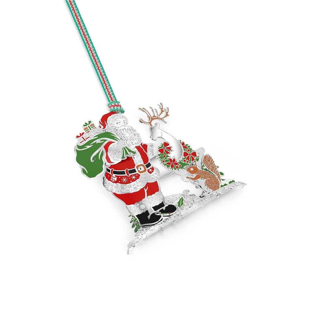 Newbridge Silverware Santa & Squirrel Christmas Tree Decoration