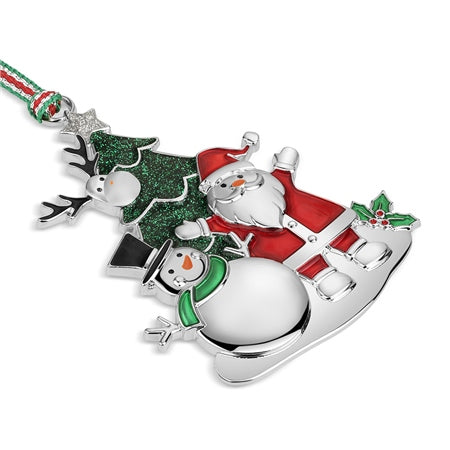 Newbridge Silverware Santa and Snowman Christmas Tree Decoration