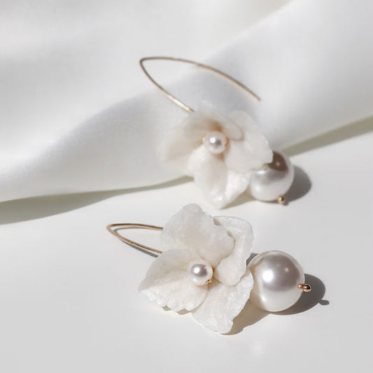 Deborah K Piper Pearl & Gold Earrings