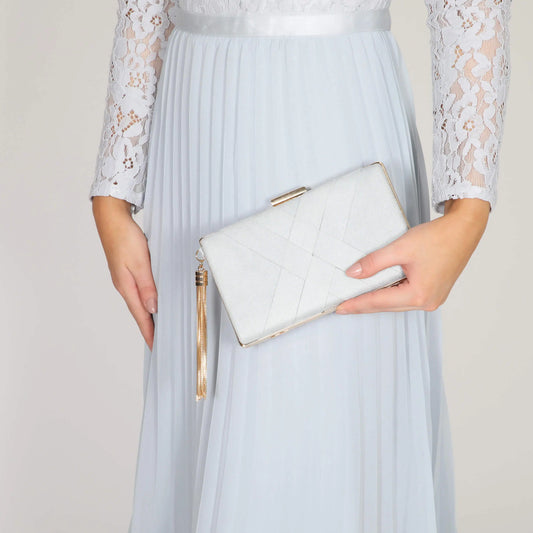 Perfect Bridal Anise Clutch in White