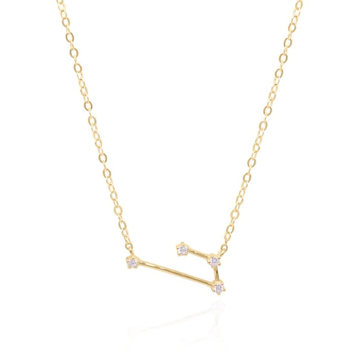 GT Aries Zodiac Constellation Gold Necklace