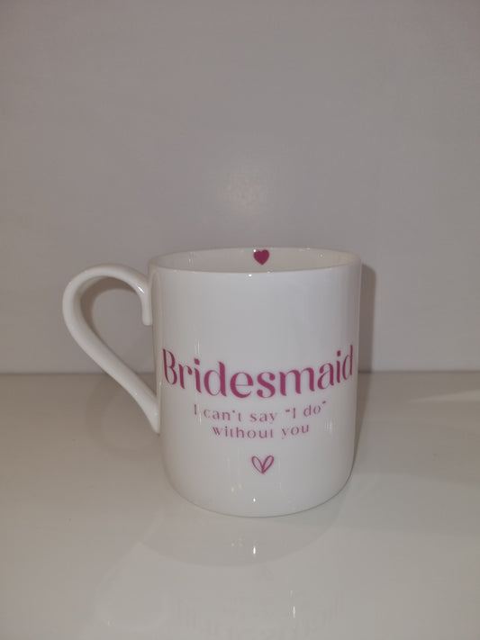 Bridesmaid fine china mug