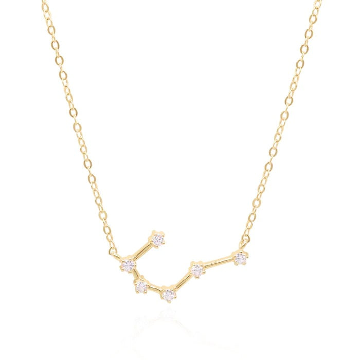 GT Cancer Zodiac Constellation Necklace in Gold