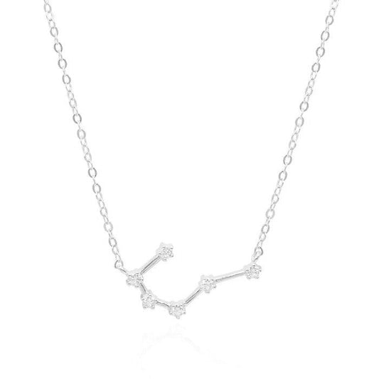 GT Cancer Zodiac Constellation Silver Necklace