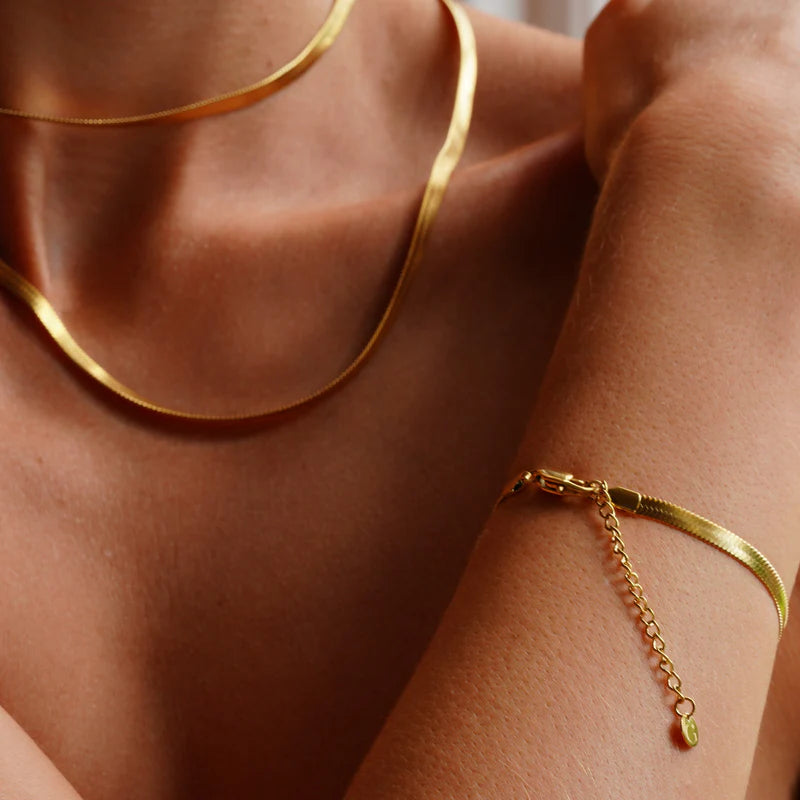 GT Snake Chain Bracelet in Gold