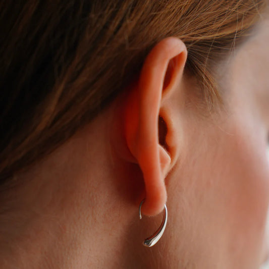 GT Water Drop Earrings in Silver