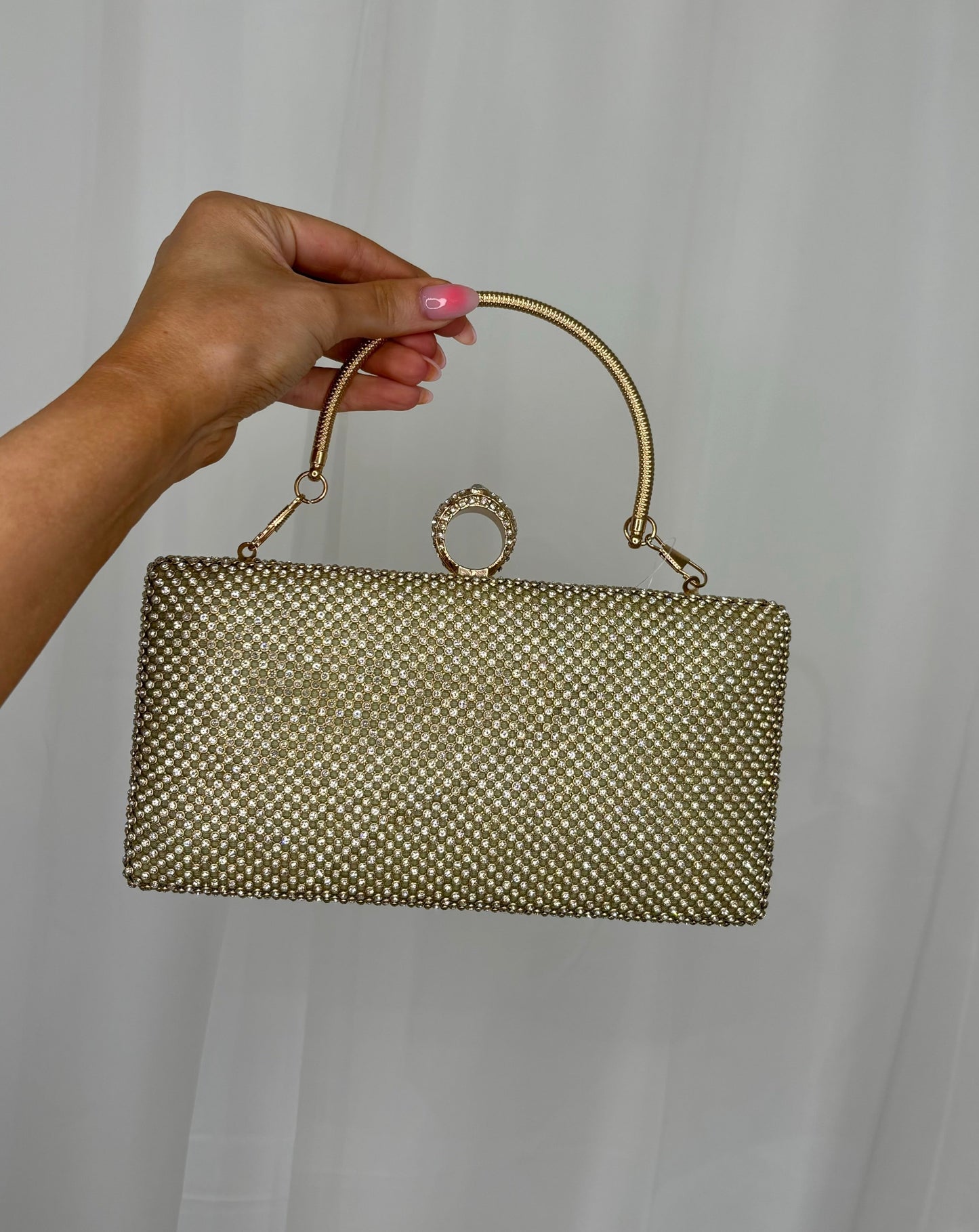 Box Clutch in Gold