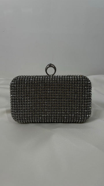 Silver Clutch with Diamond Front