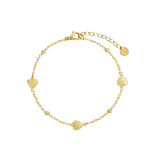 GT Heart Satellite Gold Bracelet