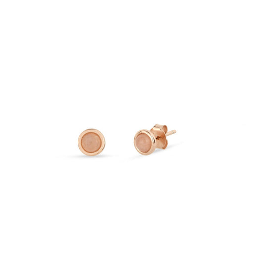 GT Rose Quartz Stud Earrings