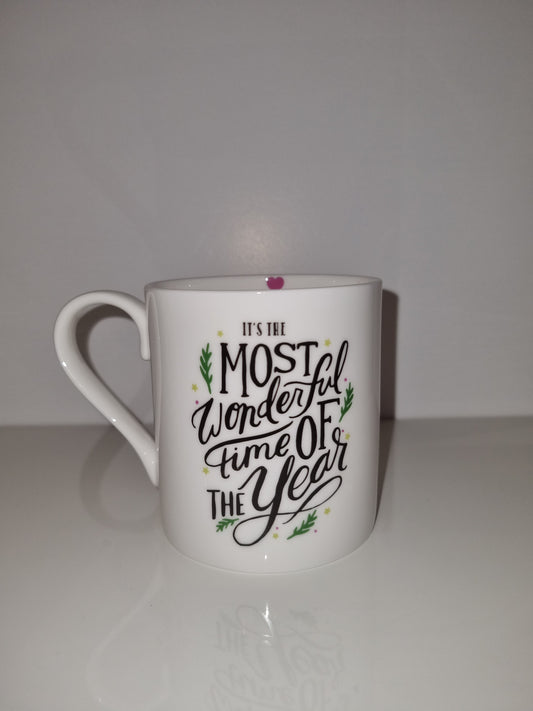 Its the most wonderful time of the year, fine china mug