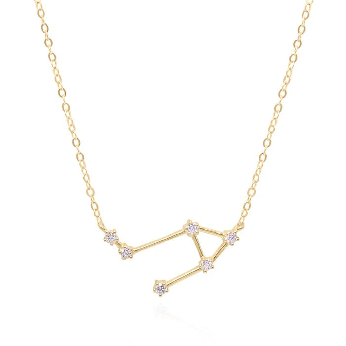 GT Libra Zodiac Constellation Necklace in Gold