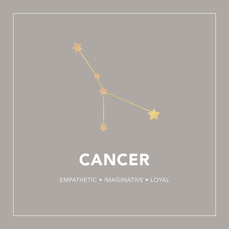 GT Cancer Zodiac Constellation Necklace in Gold