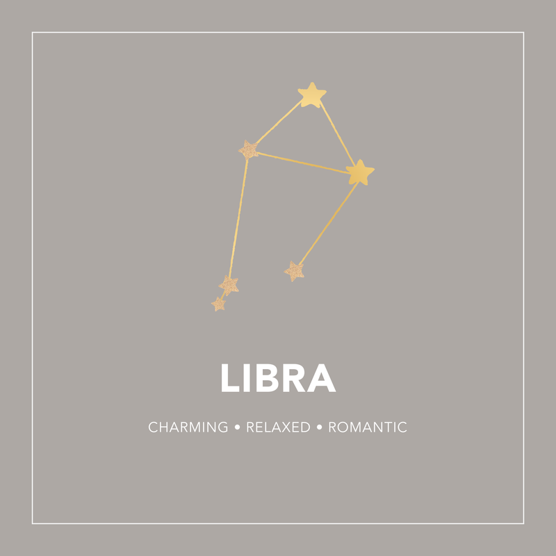 GT Libra Zodiac Constellation Necklace in Gold