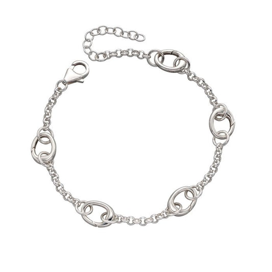 Sterling Silver 5link Charm Bracelet GKO