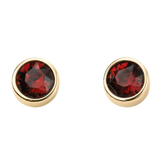 GKO Crystal Birthstone Burgundy (January) Earrings