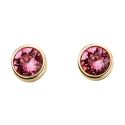 GKO Crystal Birthstone Earrings Rose Presciosa (October)