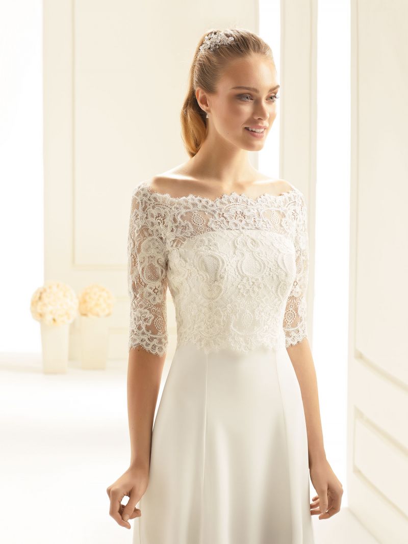 Bianco Evento Lace Bridal Top