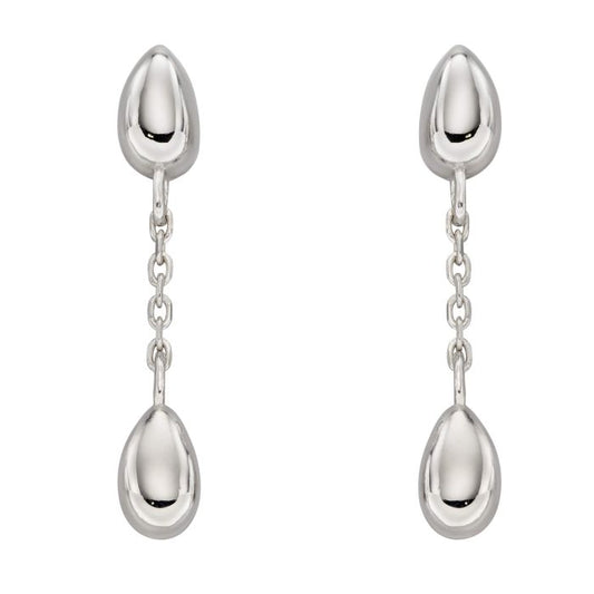 Sterling Silver Flower Bud Drop Earring GKO