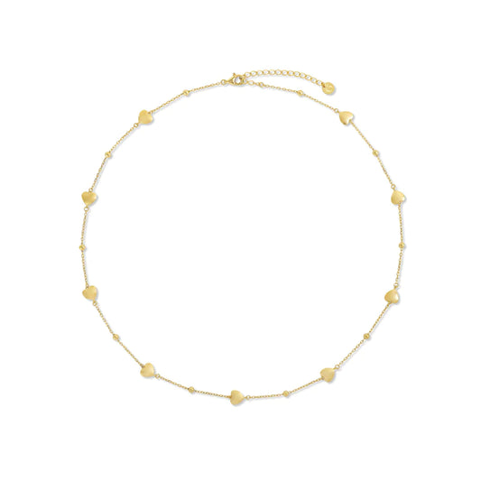 GT Heart Satellite Gold Necklace