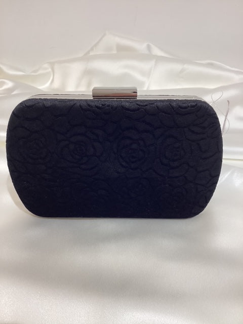 Black Embossed Clutch Bag