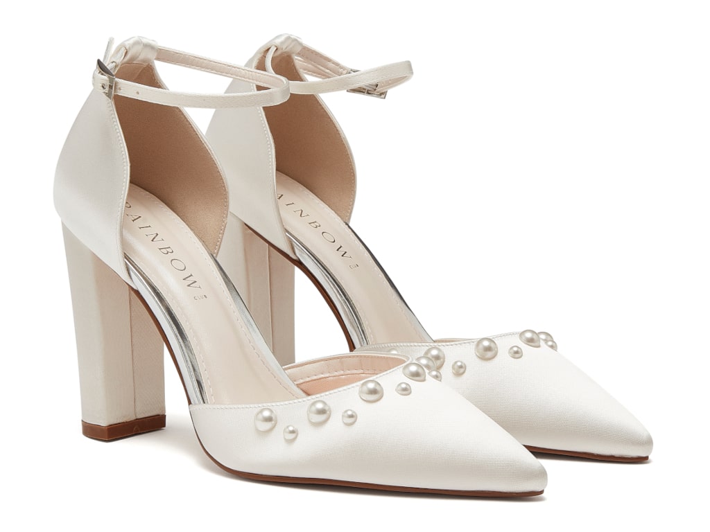 Rainbow Club Maya Ivory Pearl Detail Wedding Shoes