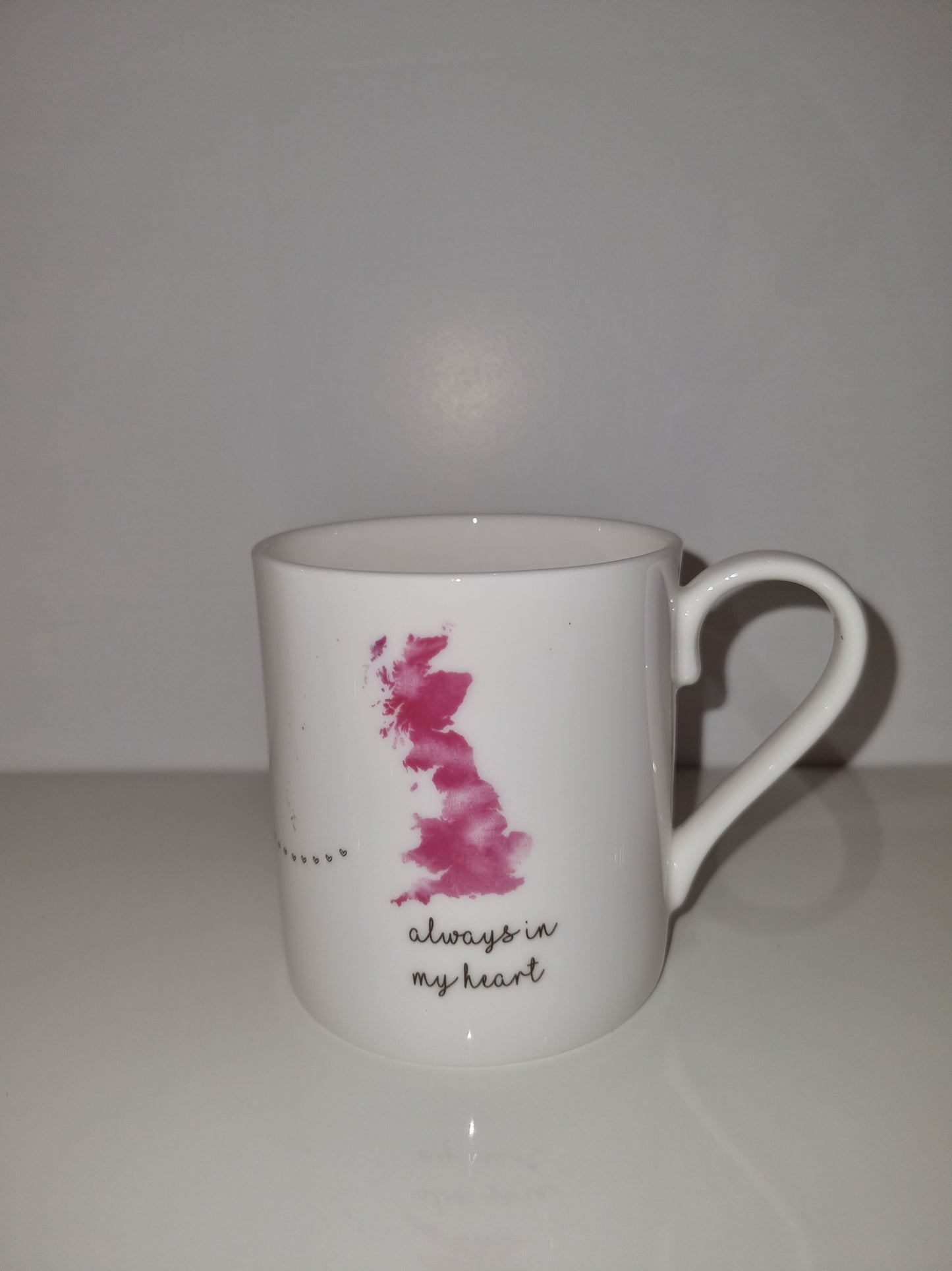 Miles apart fine china mug - Ireland to UK