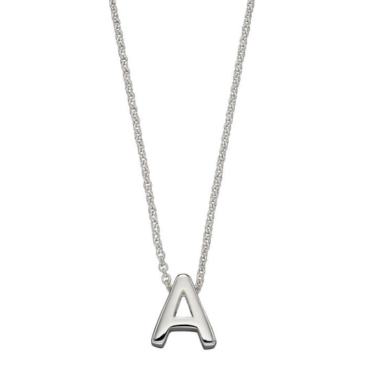 Letter A Sterling Sliver Sliding pendant and Chain GKO