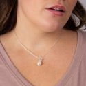 T Bar Sterling silver Necklace with Pearl GKO