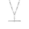 T-Bar Sterling Silver Link Chain Necklace GKO