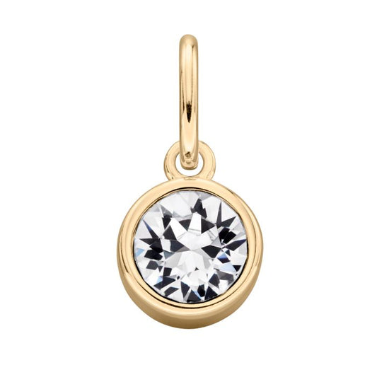 GKO Crystal Birthstone Charm Incl Chain Crystal (April)