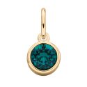 GKO Crystal Birthstone Charm incl Chain Emerald (May)