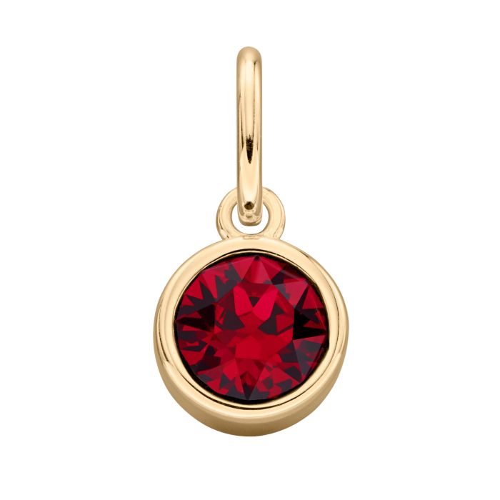 GKO Crystal Birthstone Charm incl Chain Ruby (July)