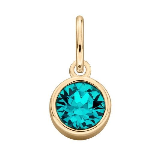 GKO Crystal Birthstone Charm incl Chain Zircon (December)