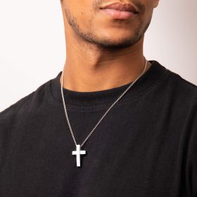 Gents Two Tone Cross Pendant