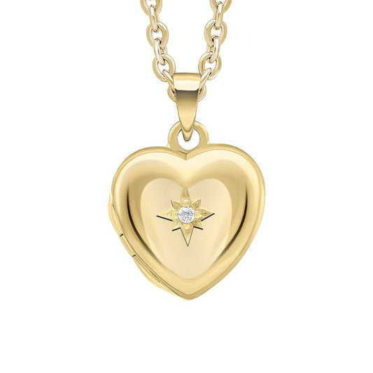 GT Starburst Locket Pendant in Gold