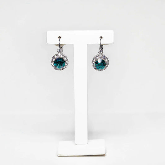 Azure Vintage Lou Lou Silver Emerald Earrings