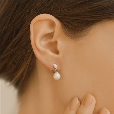 Newbridge Silverware Clip on Earrings with Pearl Drop