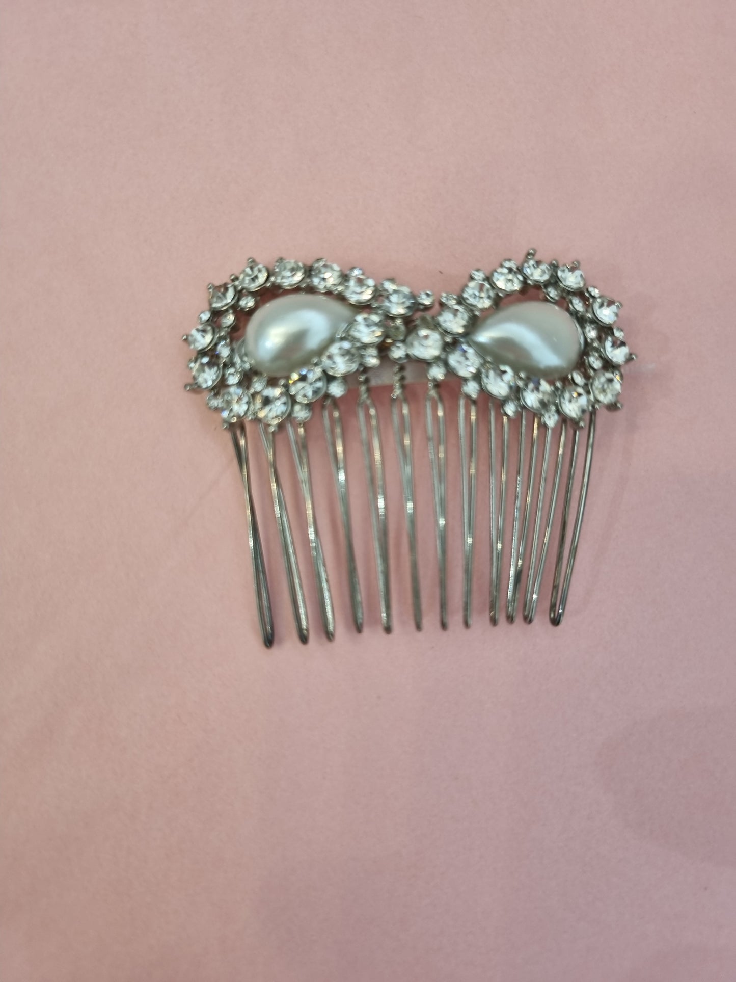 Crystal and Pearl Infinity Hair Pin