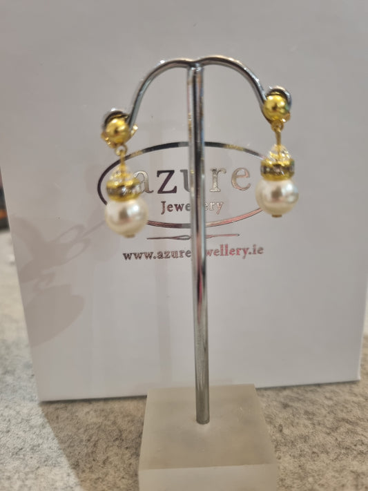 Azure Elizabeth Earrings Gold