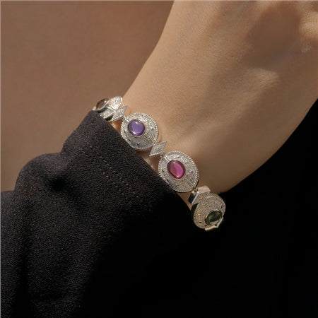 Newbridge Silverware Bracelet Multi Coloured Stone