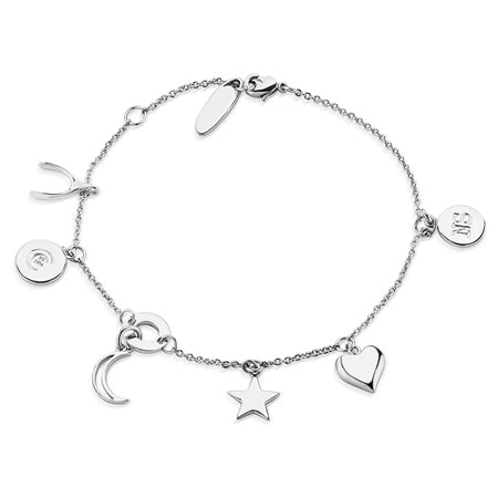 Newbridge Silverware Silver Plated Bracelet Multi Charms