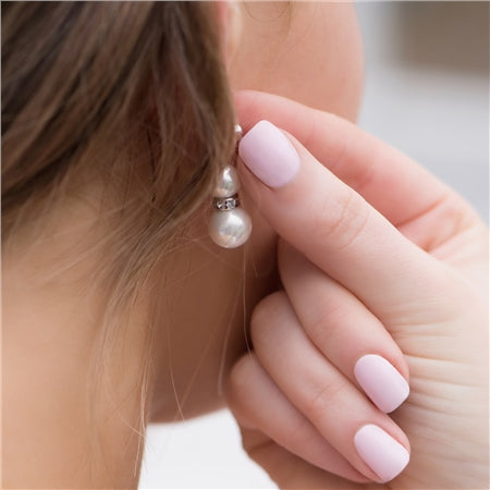 Newbridge Silverware Pearl with Crystal Drop Earrings